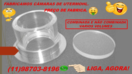 CÂMARA DE SEDIMENTAÇÃO UTERMOHL INOX E ACRÍLICO NÃO COMBINADA